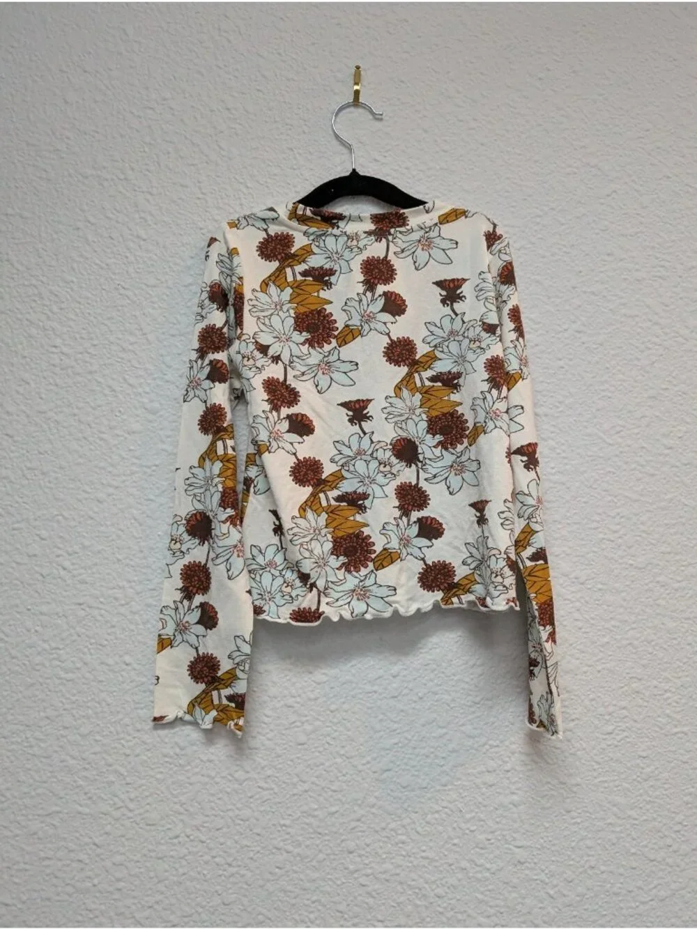 Kate Quinn Bamboo Carmel Retro Floral Jade Set 8Y 2pc Long Sleeve